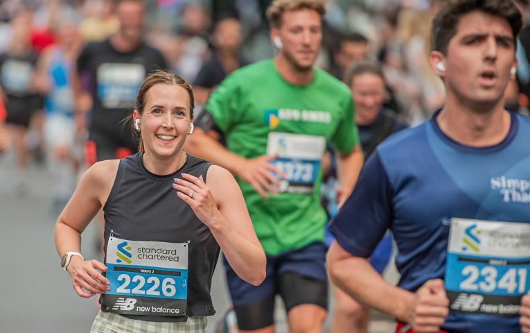 Runners captured on the Great City Race course