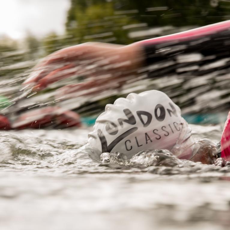 Participant at Swim Serpentine taking part in the two-mile event 
